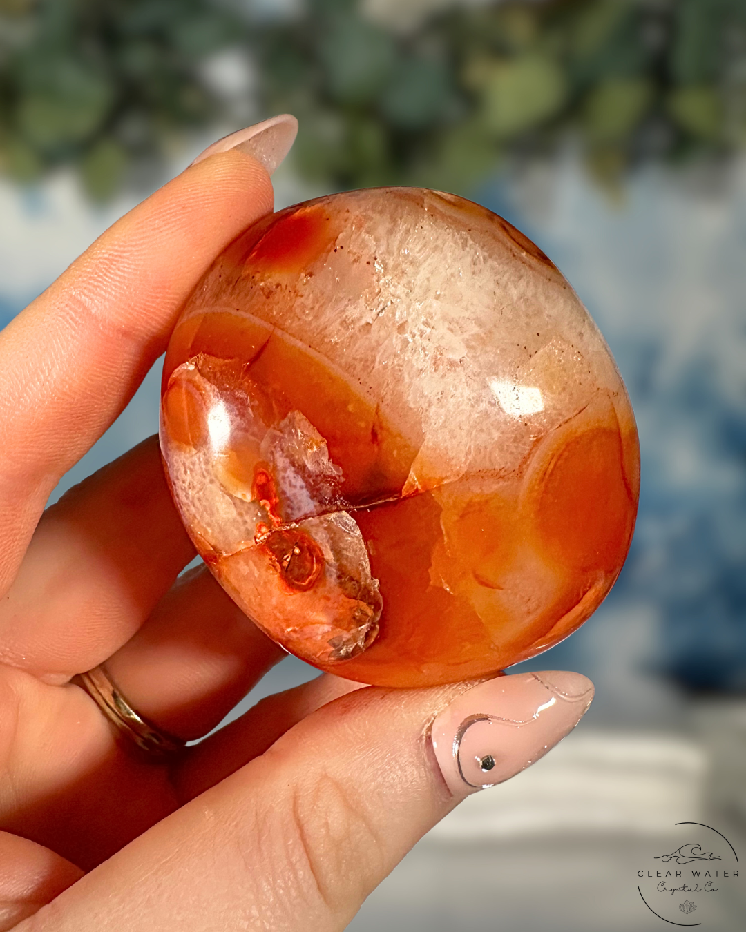 Groovy Carnelian Palmstone