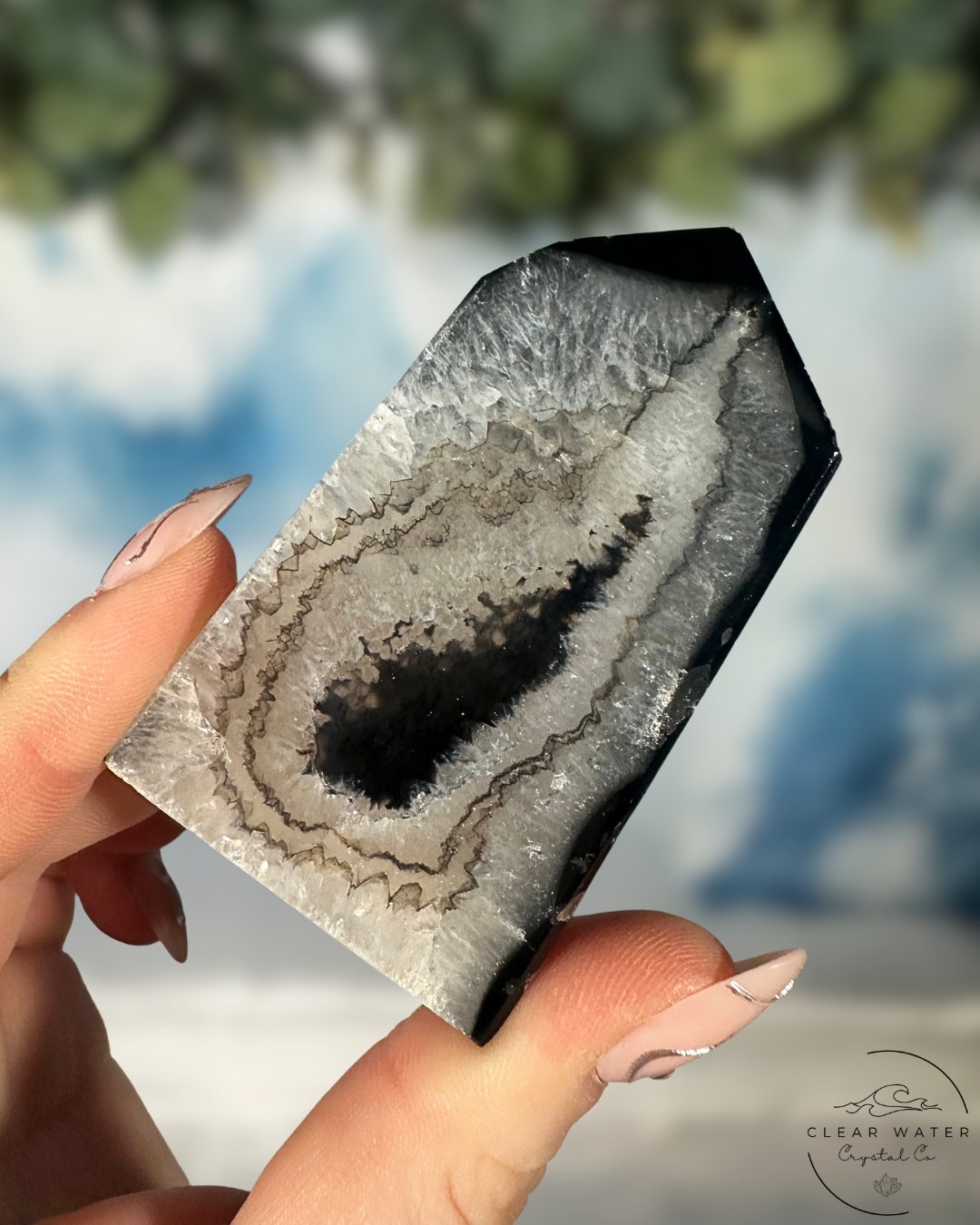 Black Agate Tower - Grounding Energy and Protective Shield