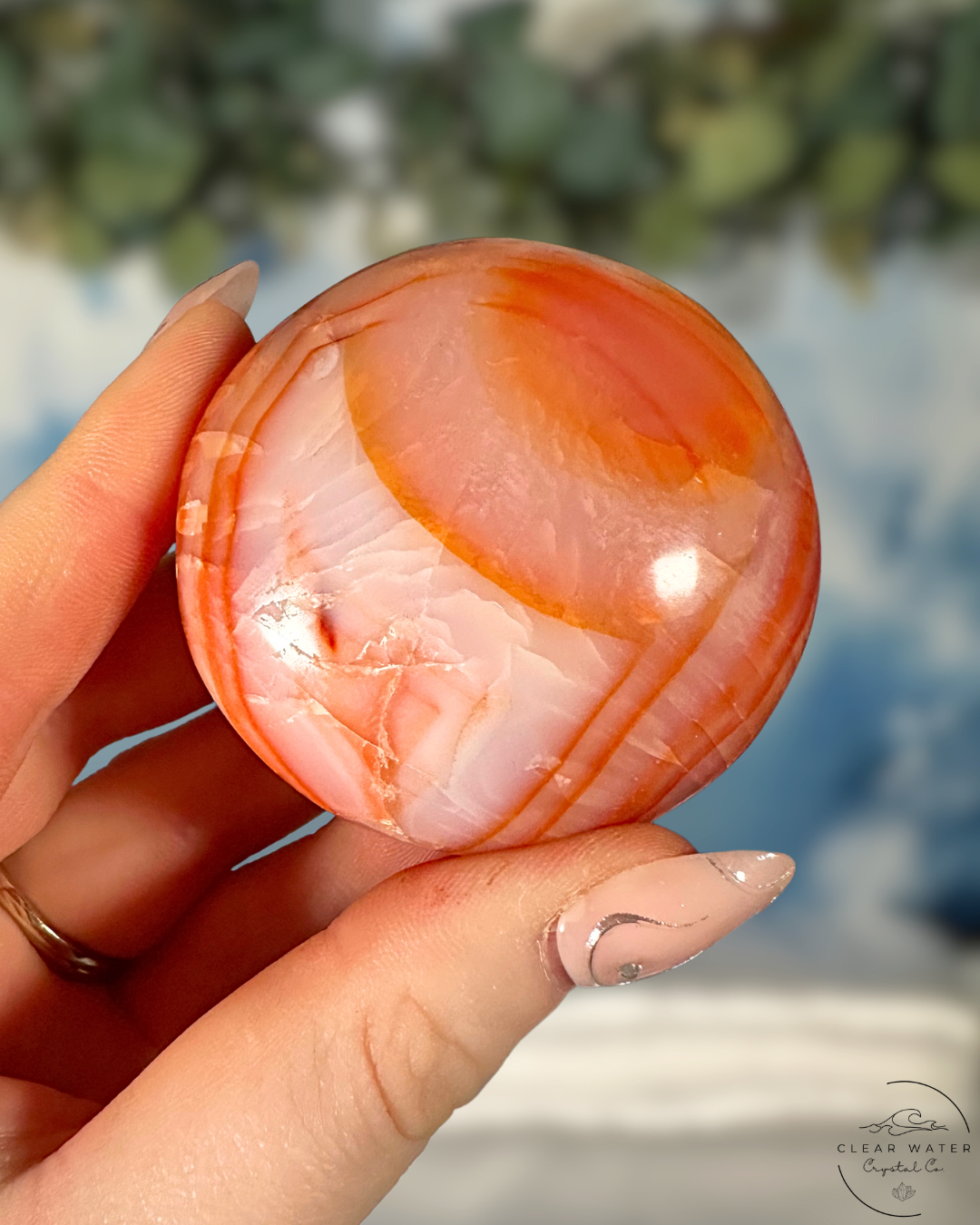 Groovy Carnelian Palmstone