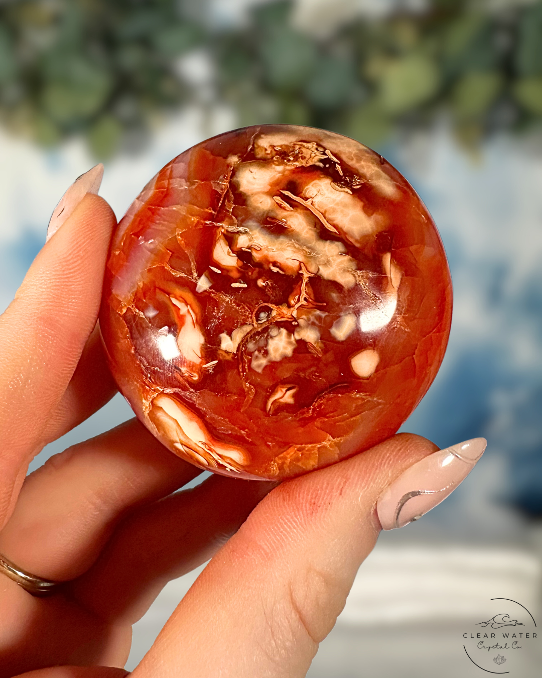 Groovy Carnelian Palmstone