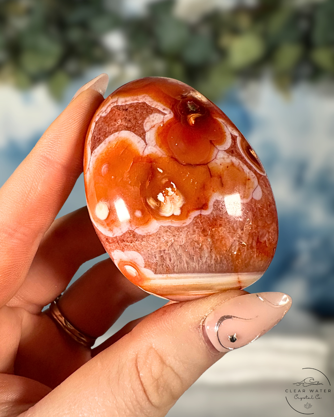 Groovy Carnelian Palmstone
