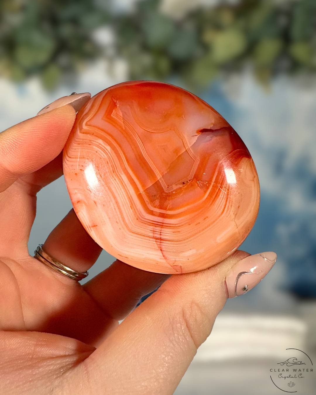 Groovy Carnelian Palmstone