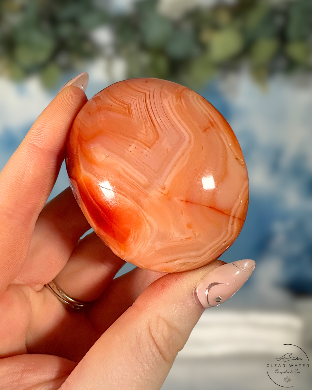 Groovy Carnelian Palmstone