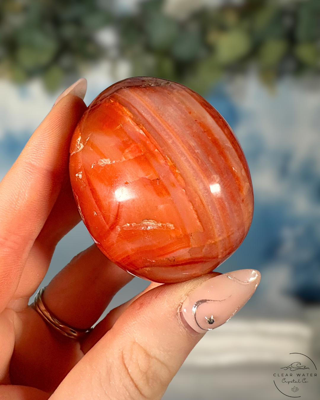 Groovy Carnelian Palmstone
