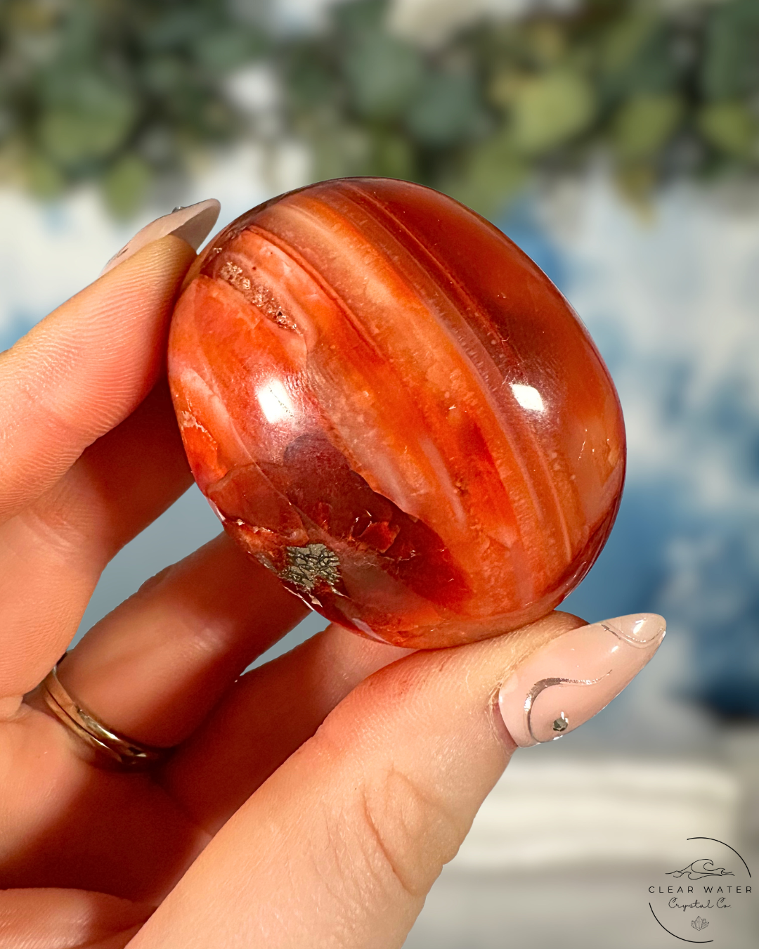 Groovy Carnelian Palmstone