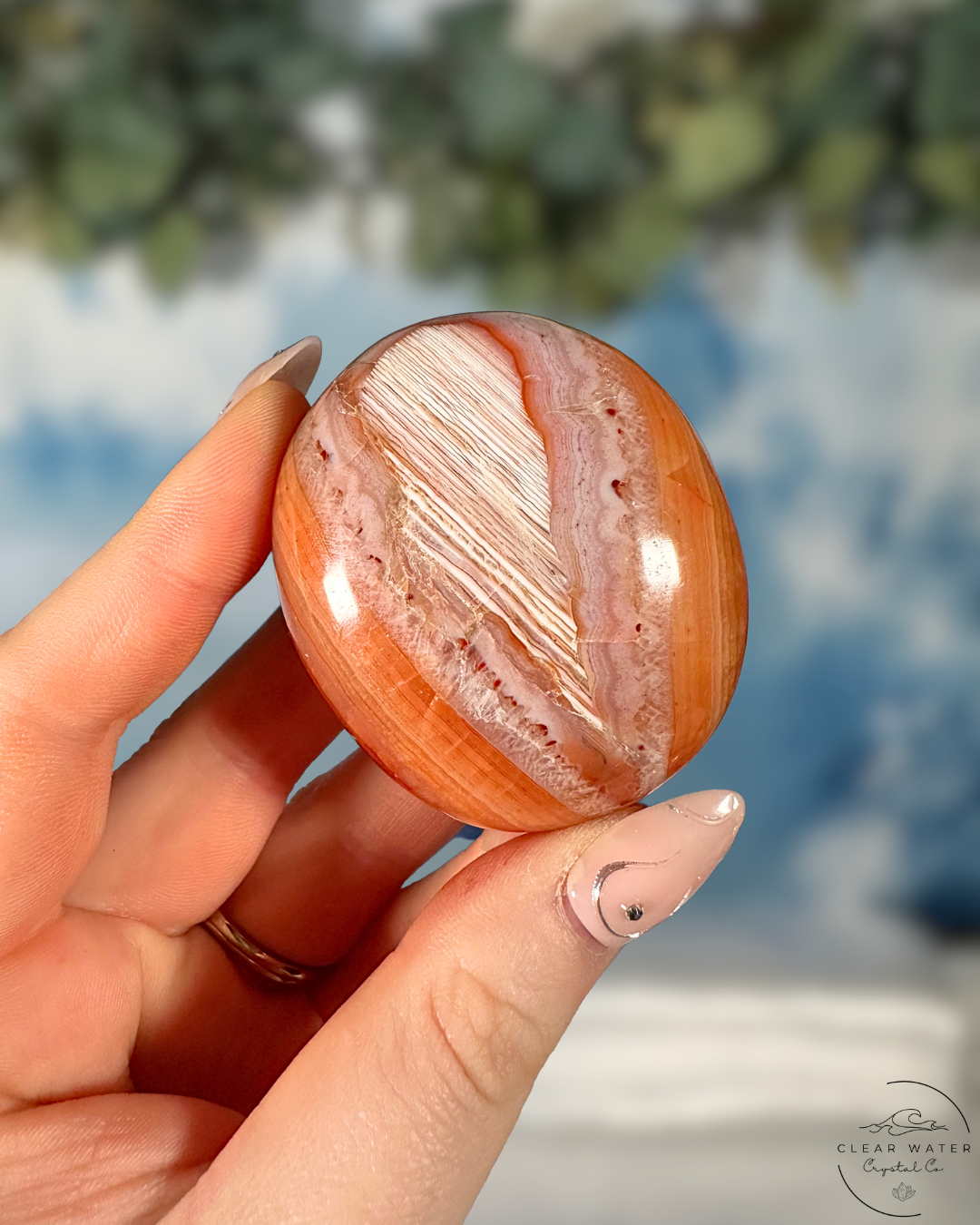 Groovy Carnelian Palmstone