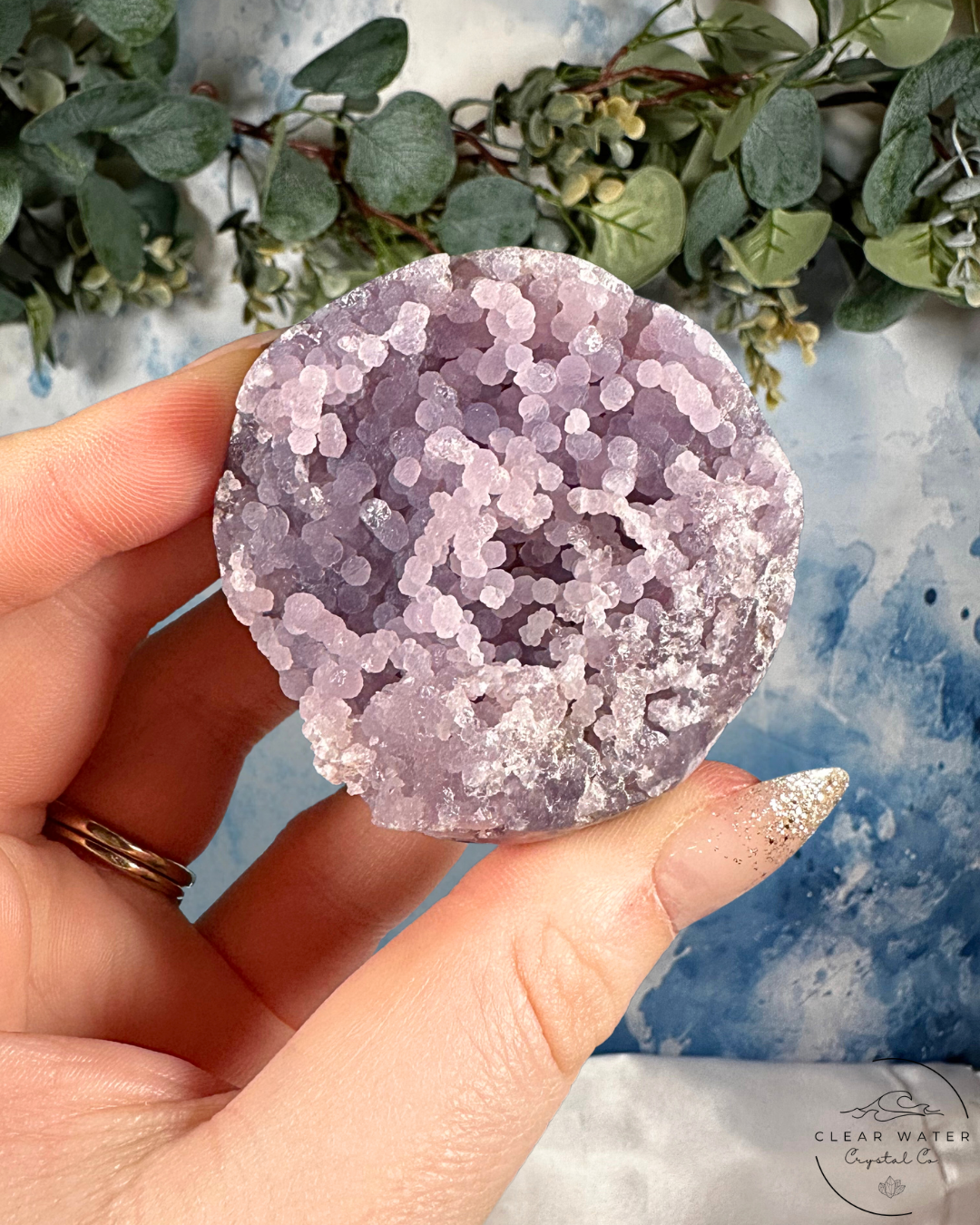 Half-Polished Grape Agate Spheres: Mystical Harvest