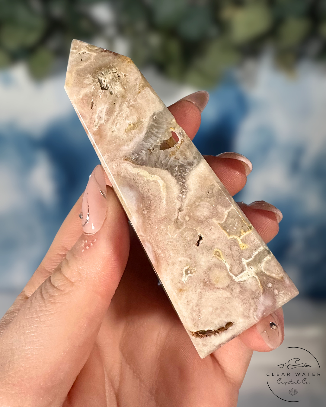 Blooming Heart Tower: Flower Agate & Pink Amethyst Synergy