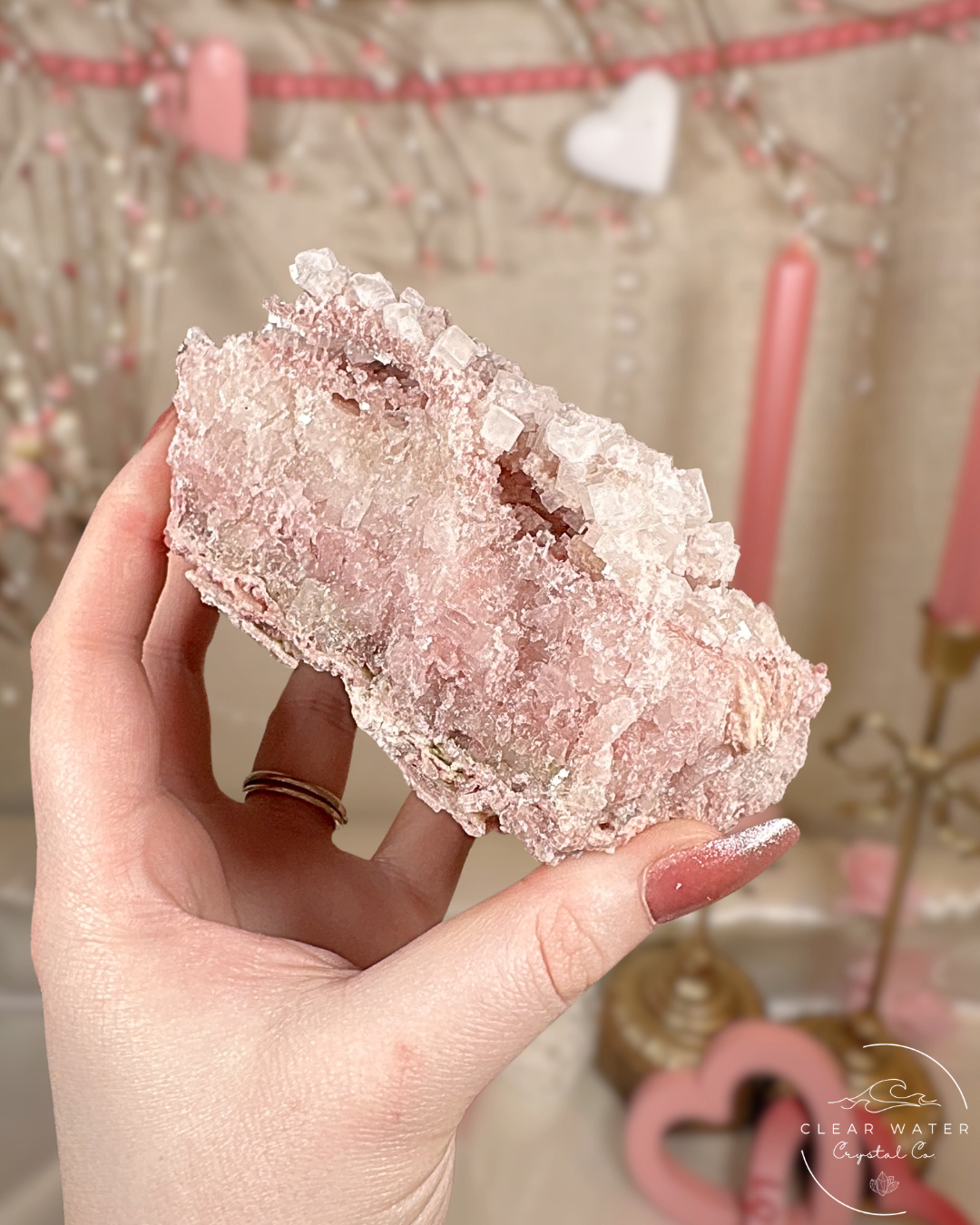 Large Pink Halite Specimens – Searles Lake (Magenta Plane)