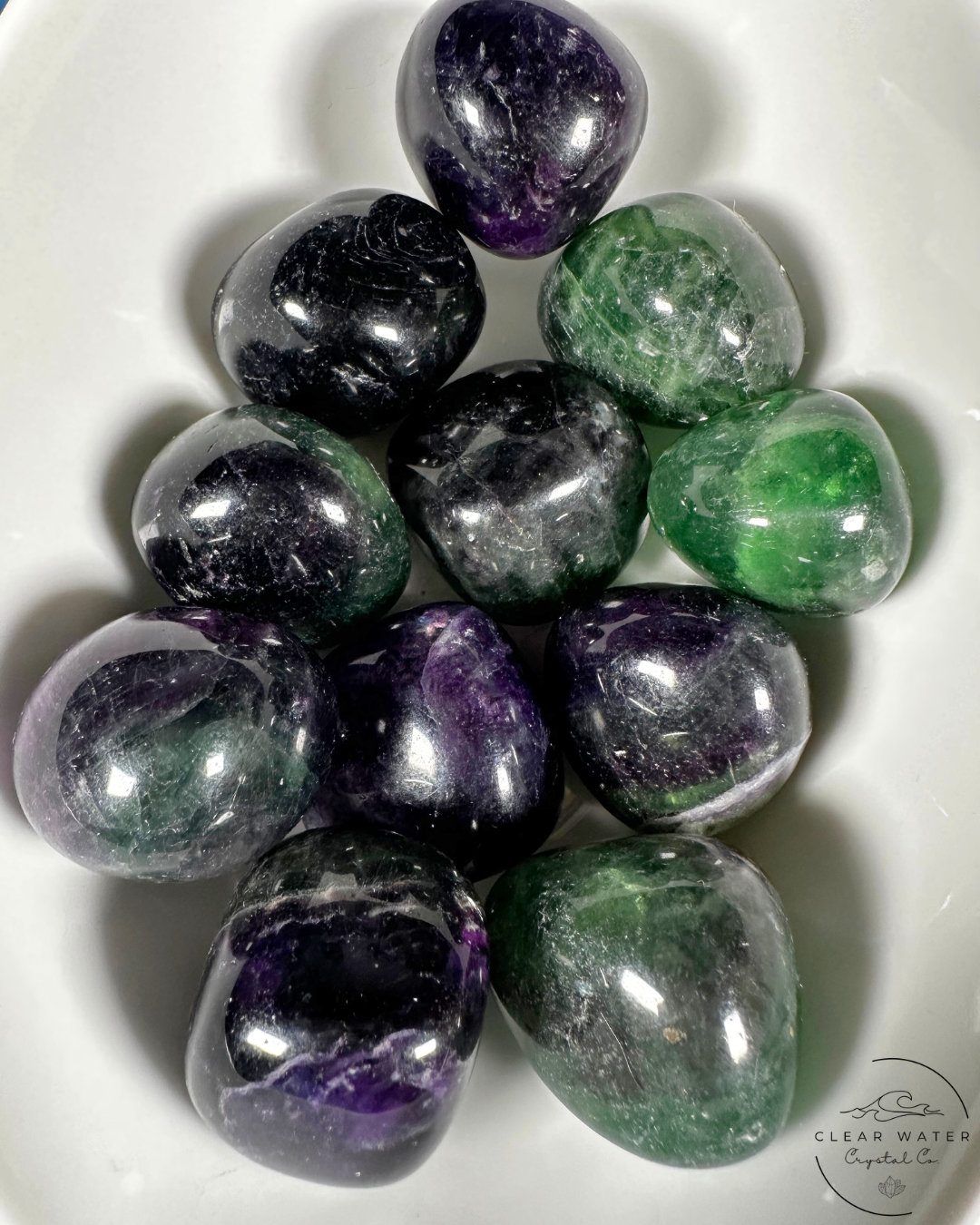 Dark Fluorite Tumbles: Deep Clarity & Grounded Protection