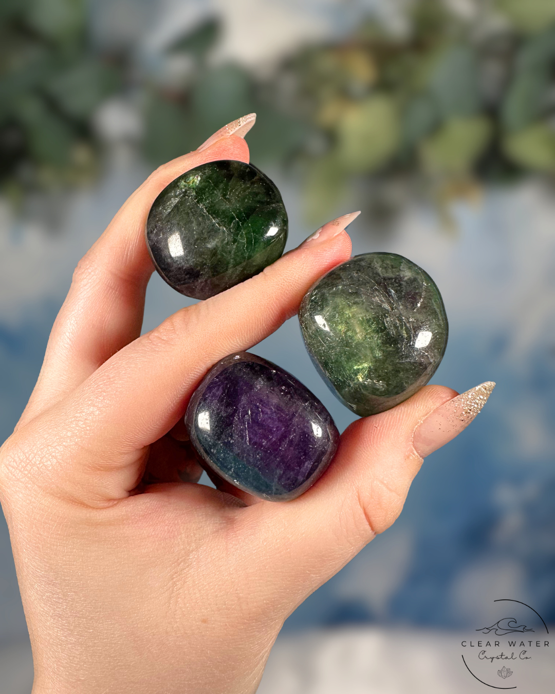 Dark Fluorite Tumbles: Deep Clarity & Grounded Protection