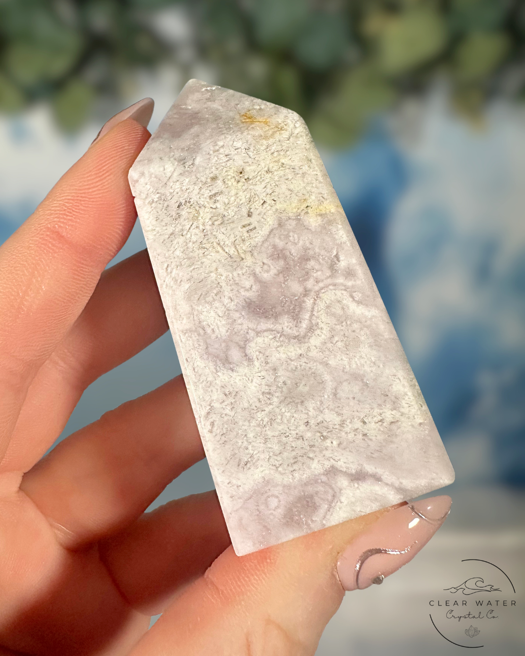 Blooming Heart Tower: Flower Agate & Pink Amethyst Synergy