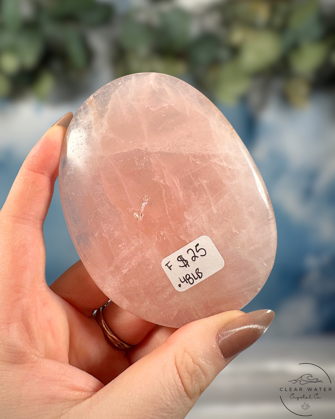 Extra Large Madagascan Rose Quartz Palmstones: Love's Embrace
