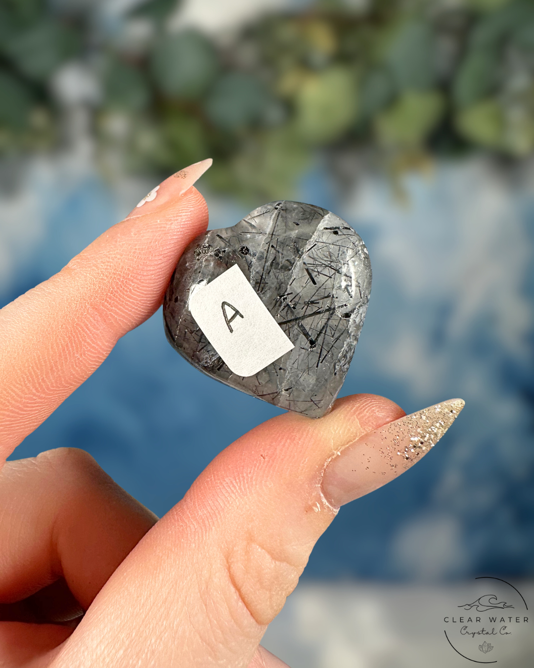 Black Tourmaline in Quartz Hearts - Grounded Protection & Amplified Compassion