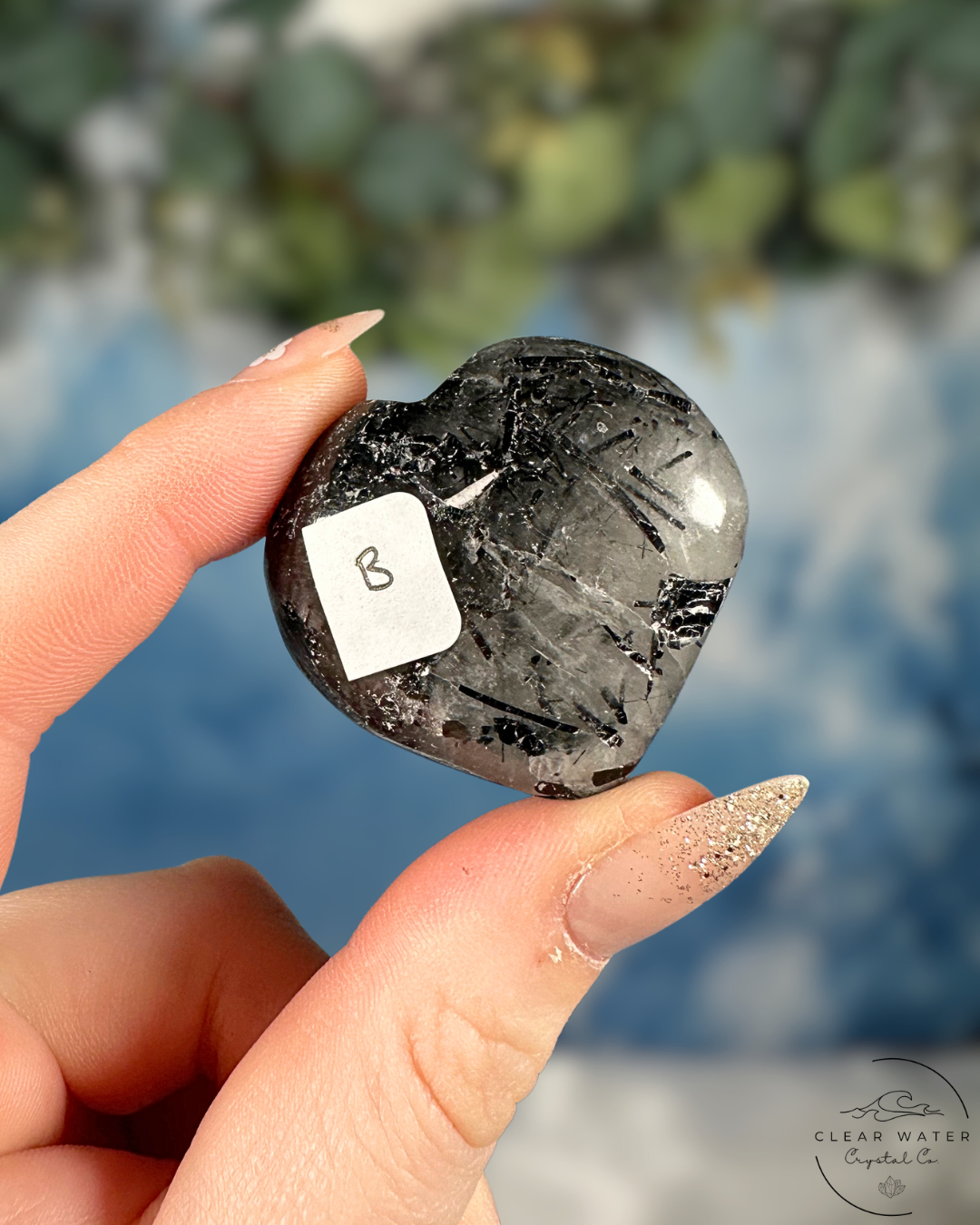 Black Tourmaline in Quartz Hearts - Grounded Protection & Amplified Compassion