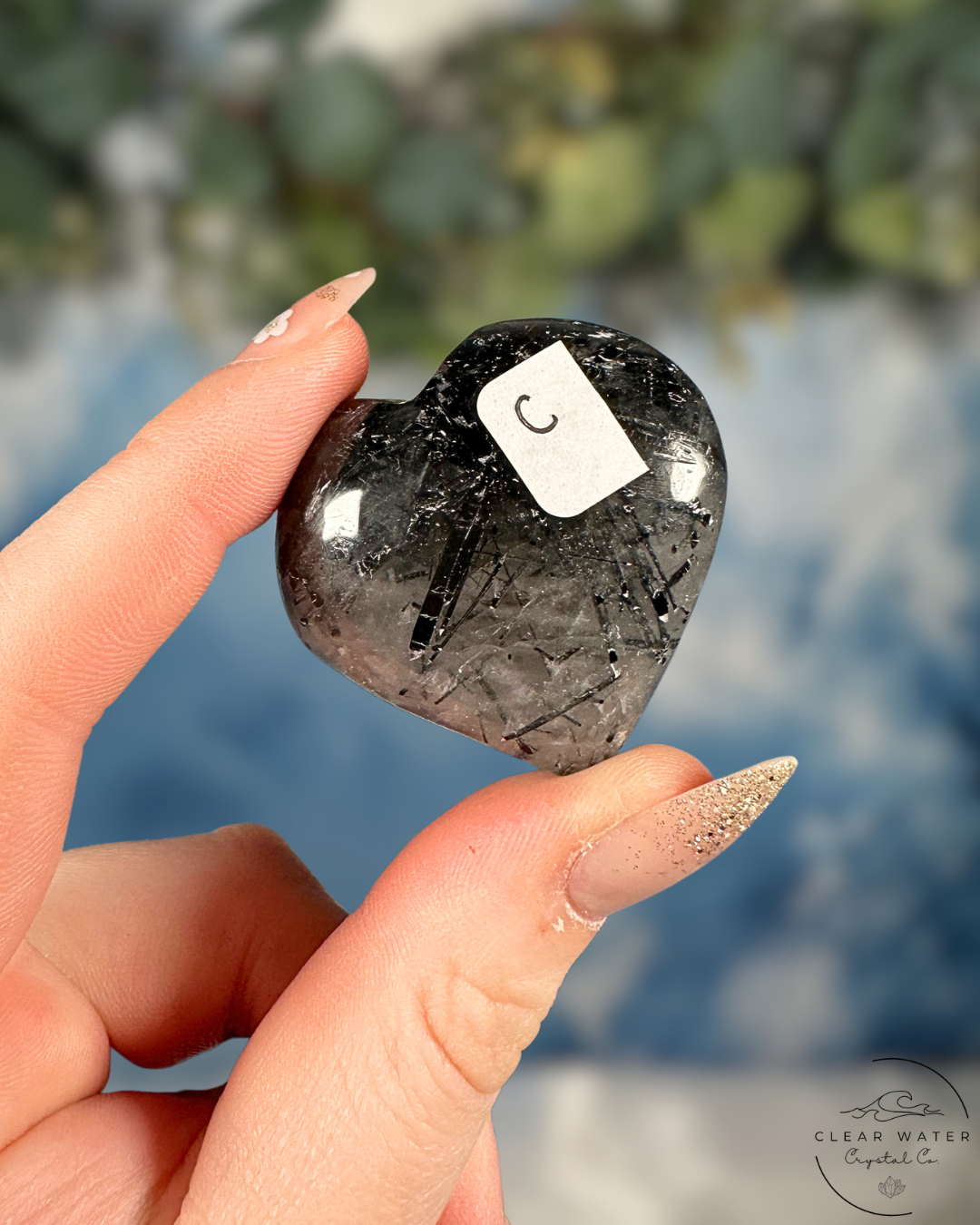 Black Tourmaline in Quartz Hearts - Grounded Protection & Amplified Compassion