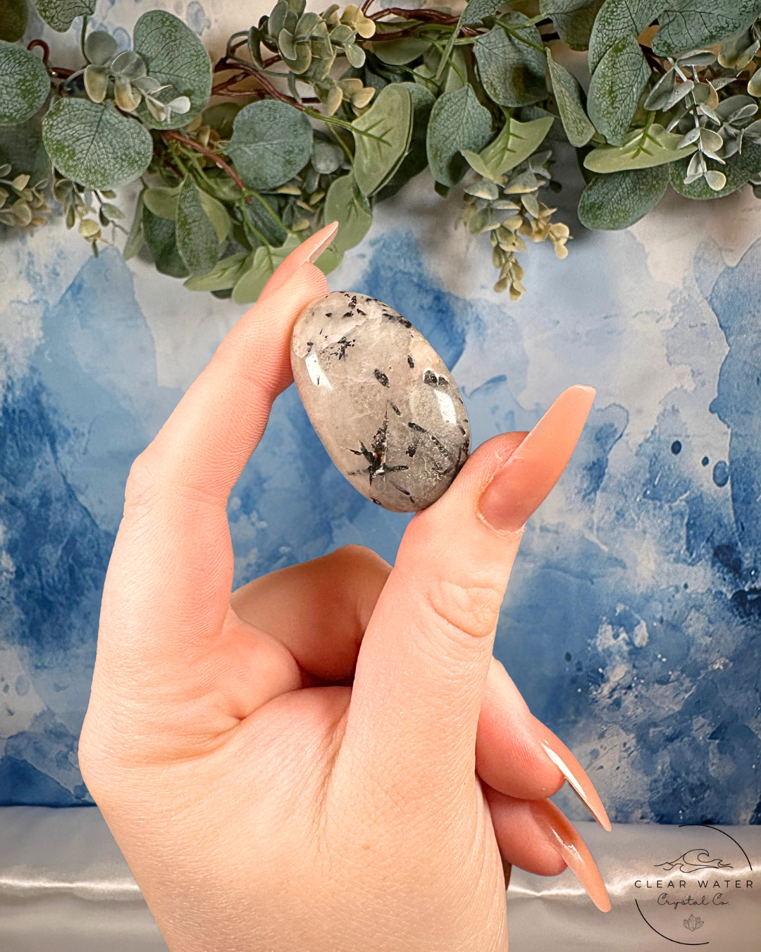 Tourmalated Quartz Tumbles - Grounding Energy with Powerful Clarity