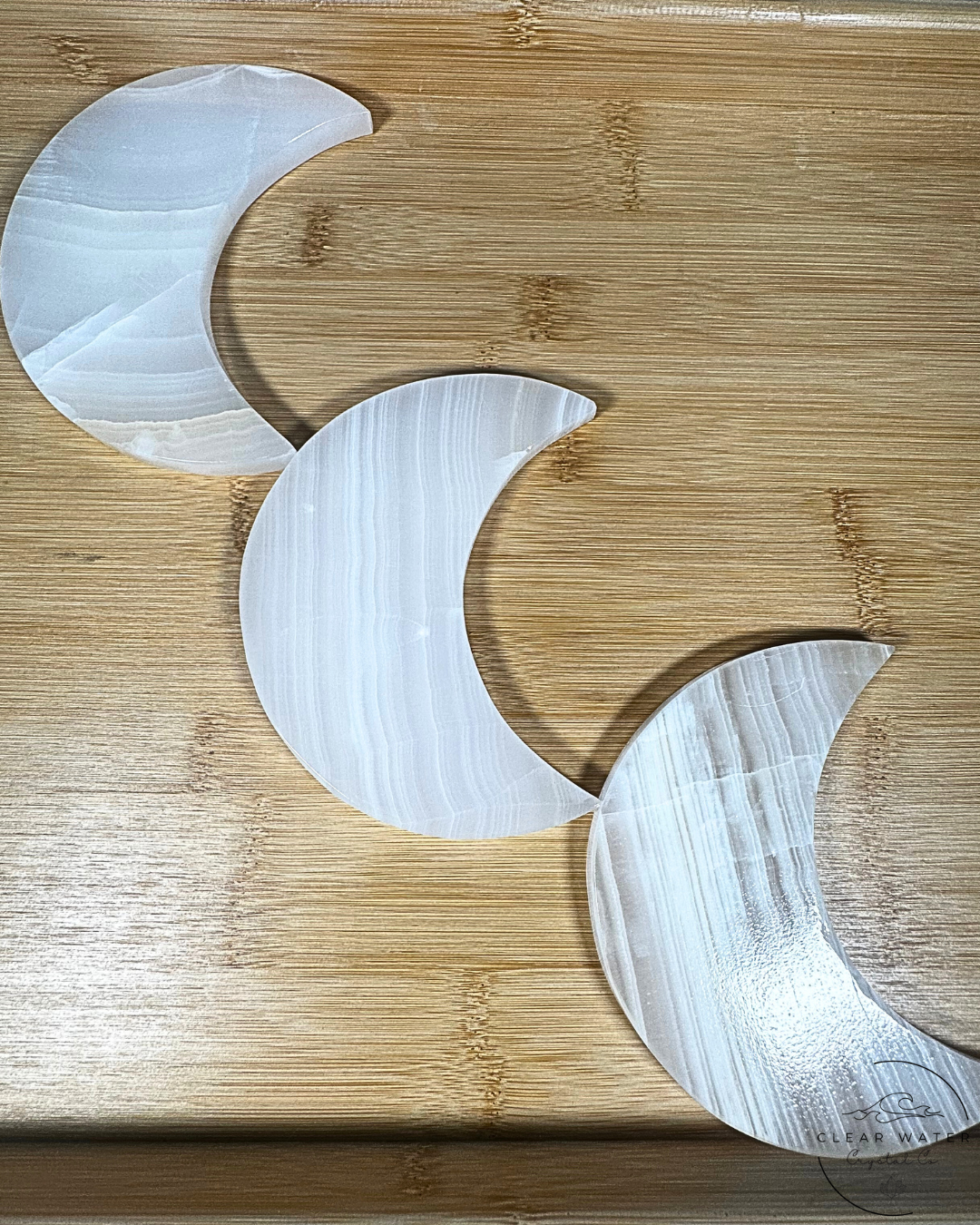 Mexican White Onyx Moon Plate