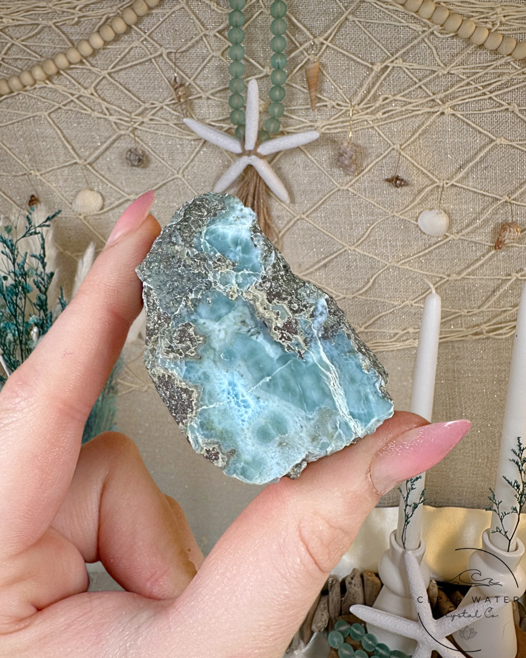 Larimar Semi-Polished Freeform- Dominican Republic