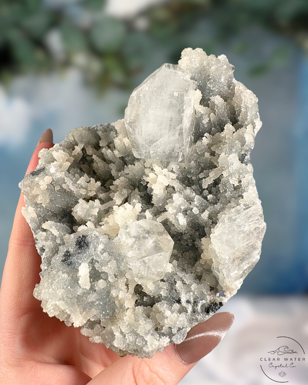 Apophyllite & Chalcedony Specimen: Crystalized Tundra