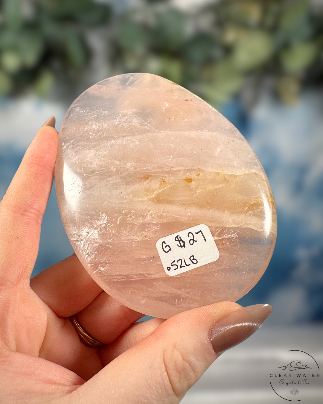 Extra Large Madagascan Rose Quartz Palmstones: Love's Embrace