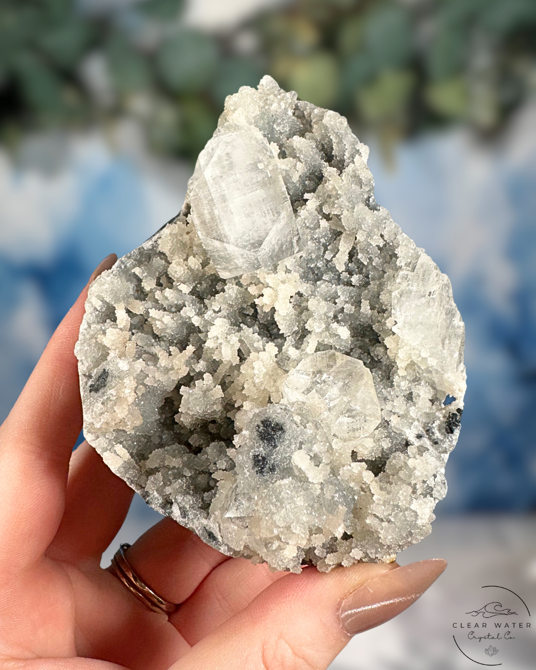 Apophyllite & Chalcedony Specimen: Crystalized Tundra