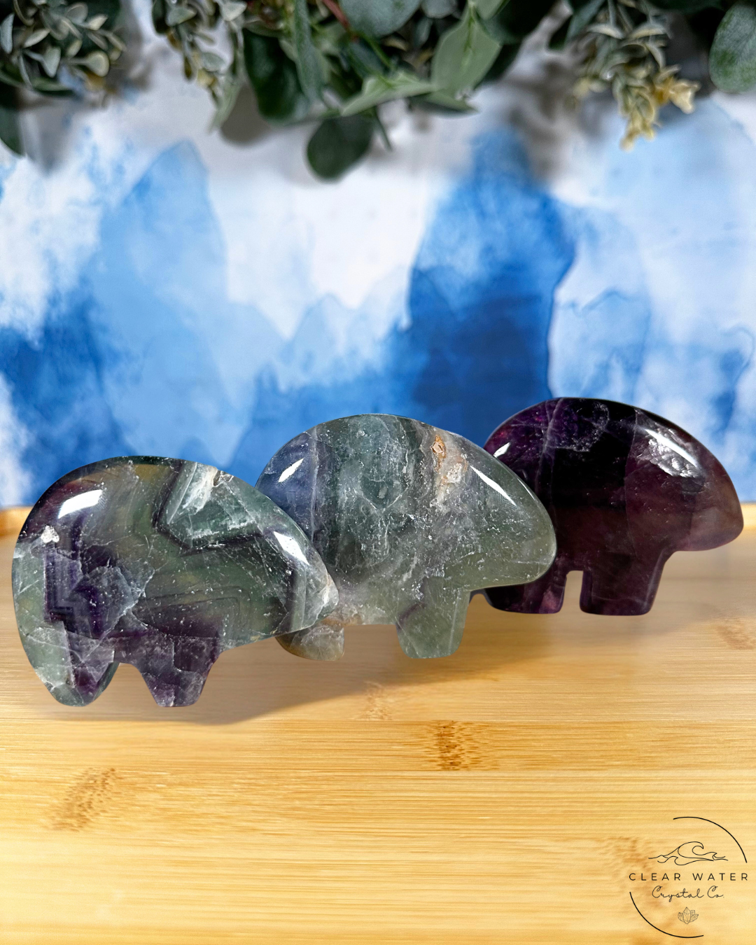 Mexican Fluorite Bear Carving