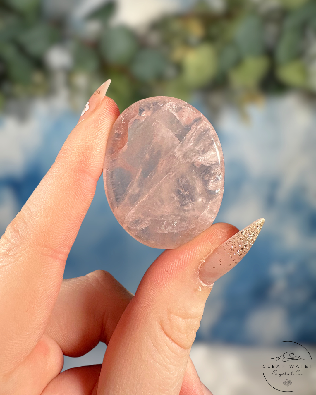 Rose Quartz Thumbstone - Heartfelt Calm & Nurturing Love