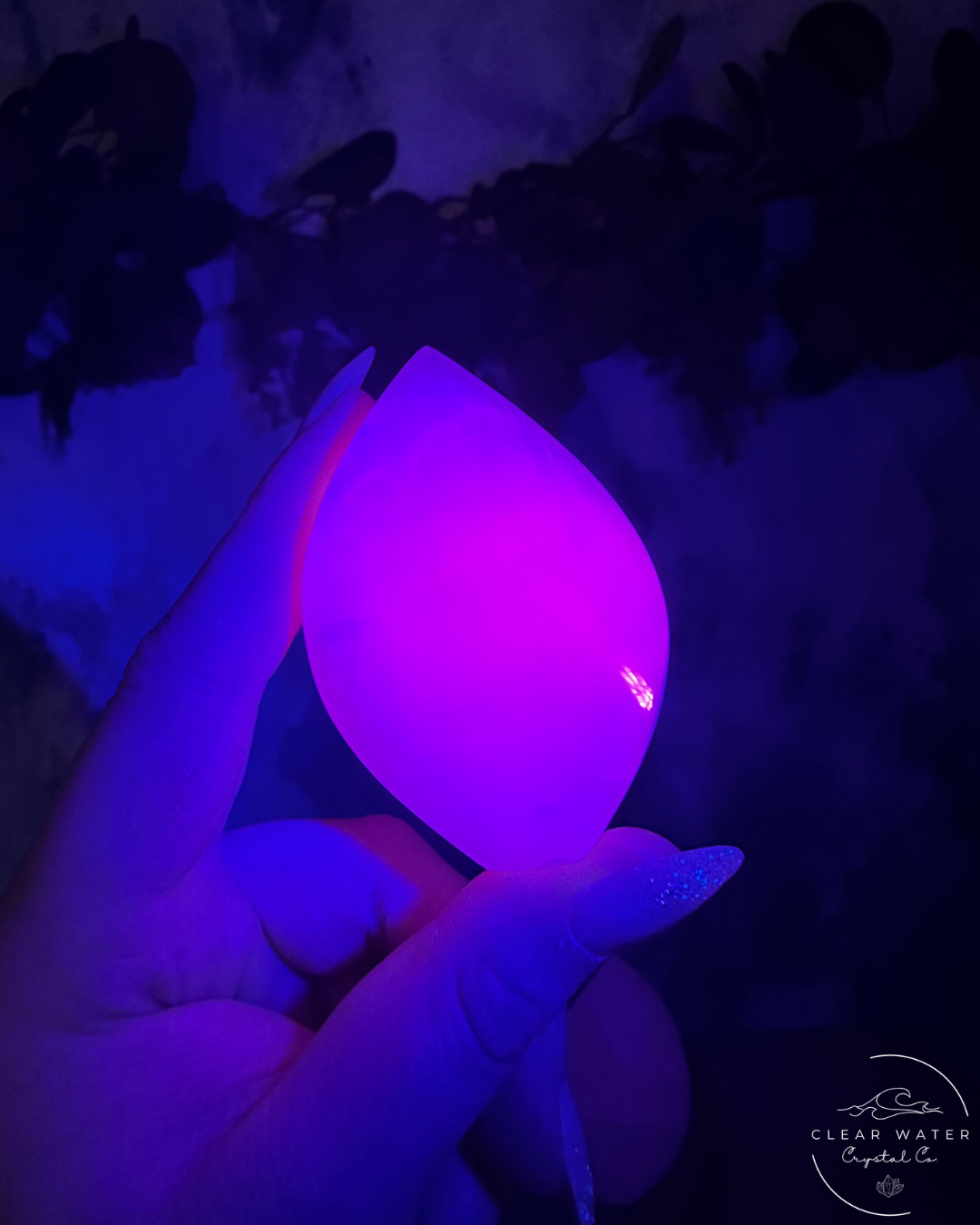 Mangano Calcite Flames from Pakistan - Gentle Glow & UV Reactive Magic