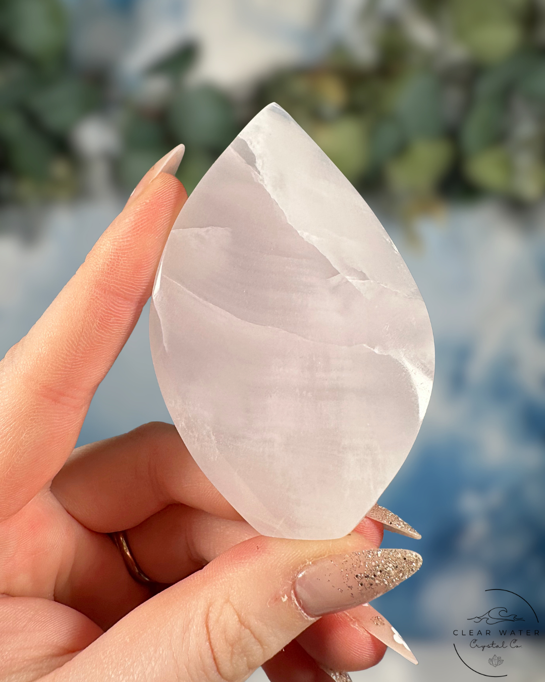 Mangano Calcite Flames from Pakistan - Gentle Glow & UV Reactive Magic
