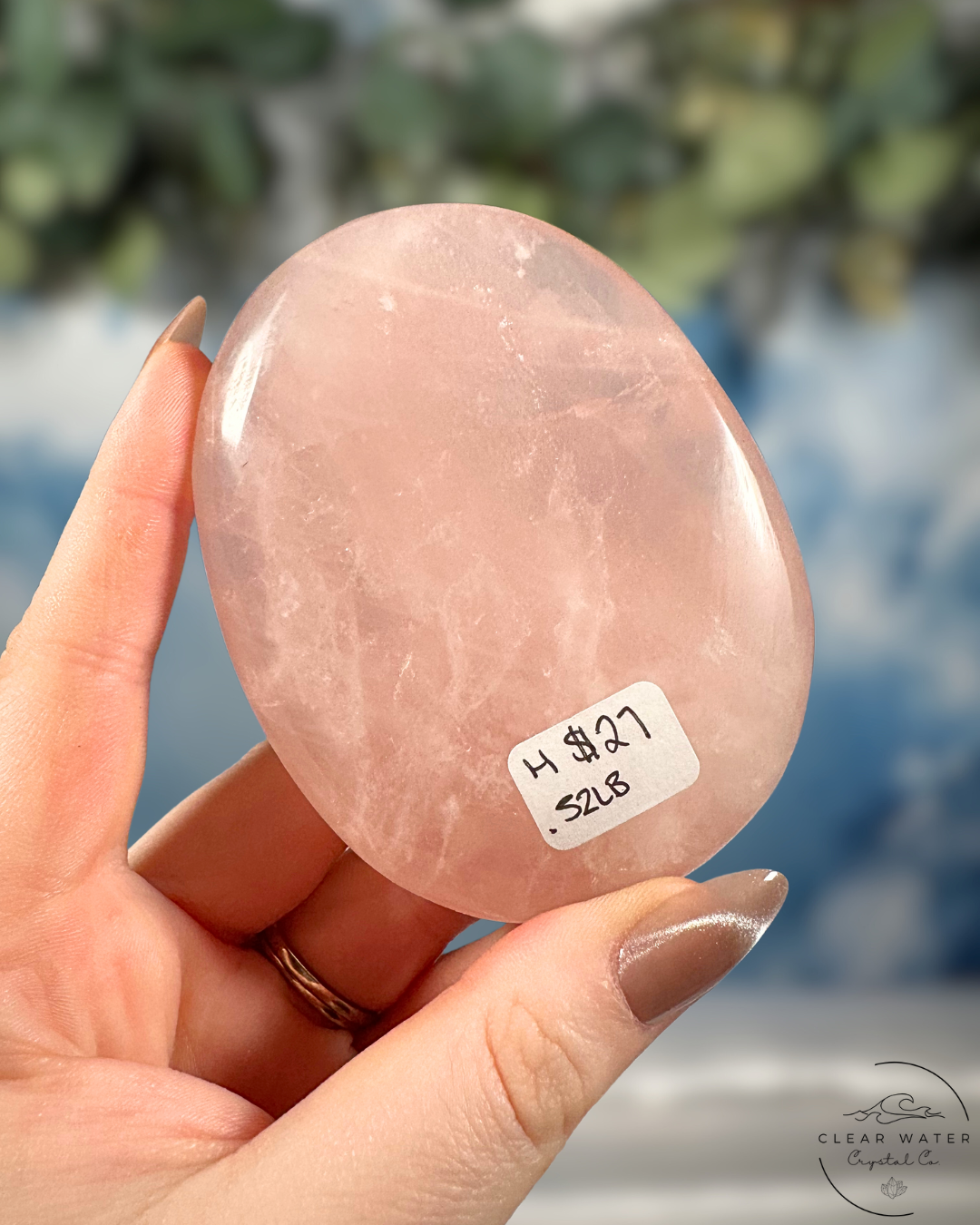 Extra Large Madagascan Rose Quartz Palmstones: Love's Embrace