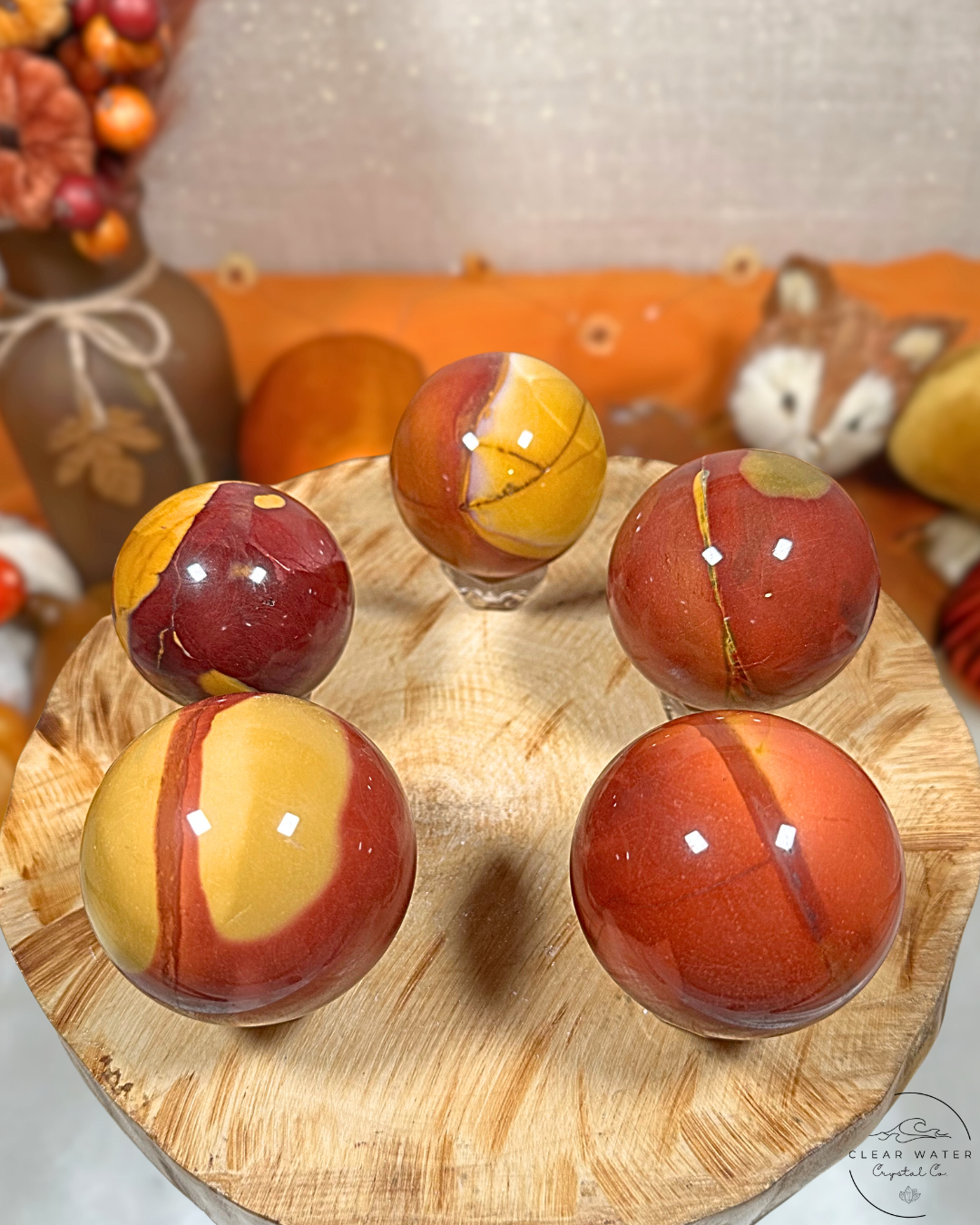 Mookaite Sphere- Autumn Ember Orb