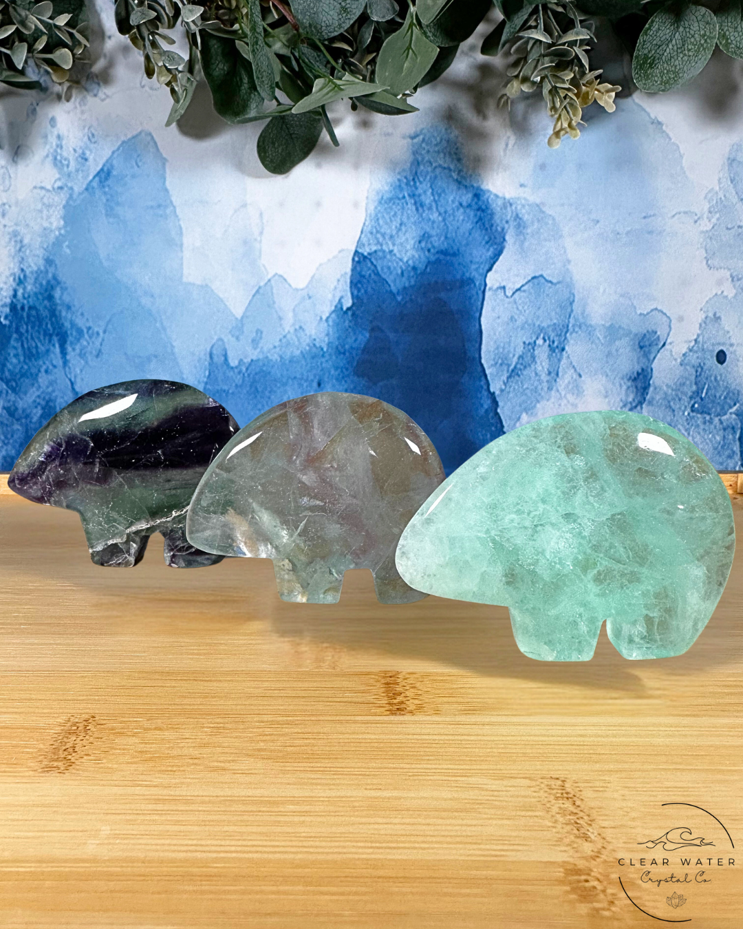 Mexican Fluorite Bear Carving