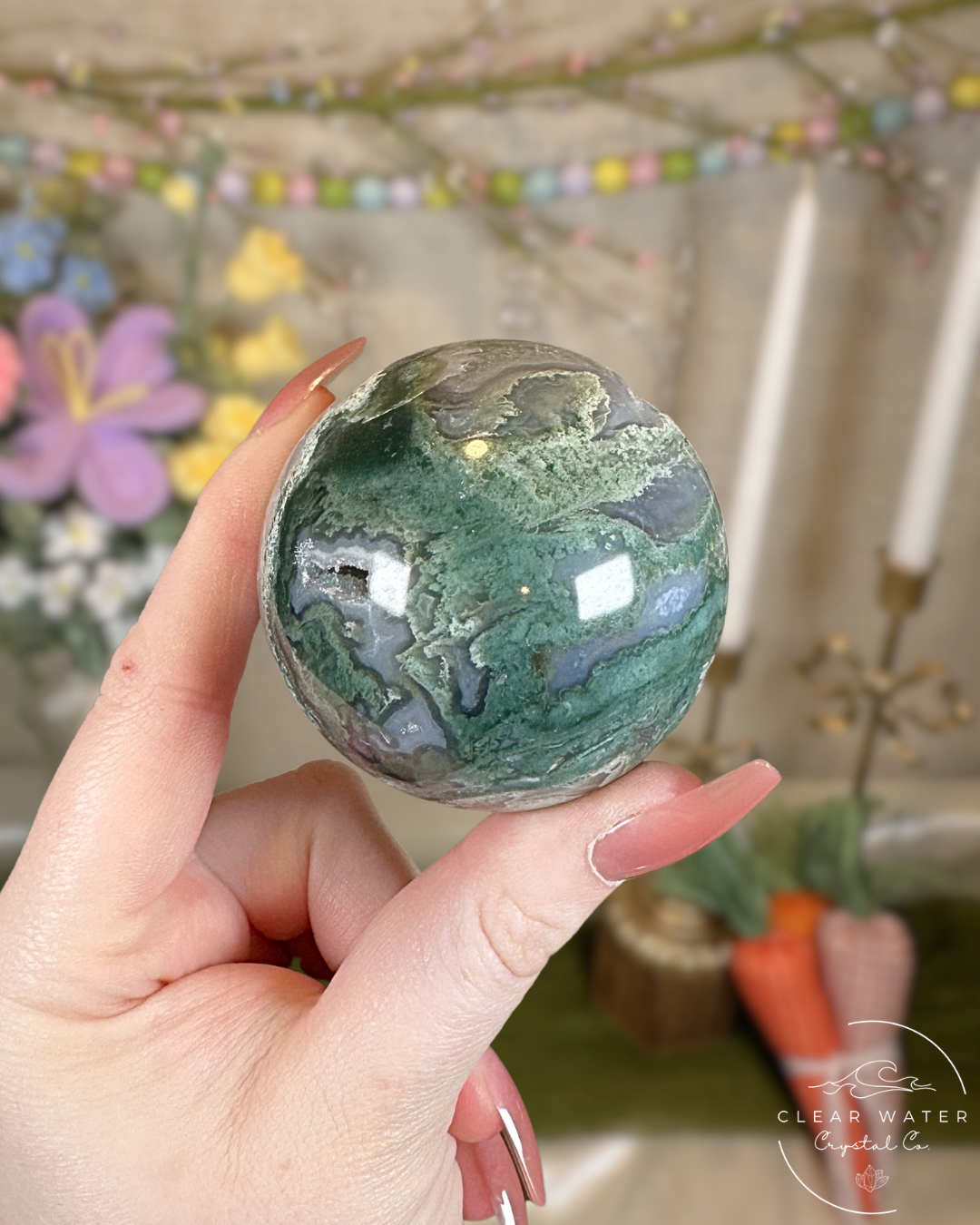 Moss Agate Spheres – China
