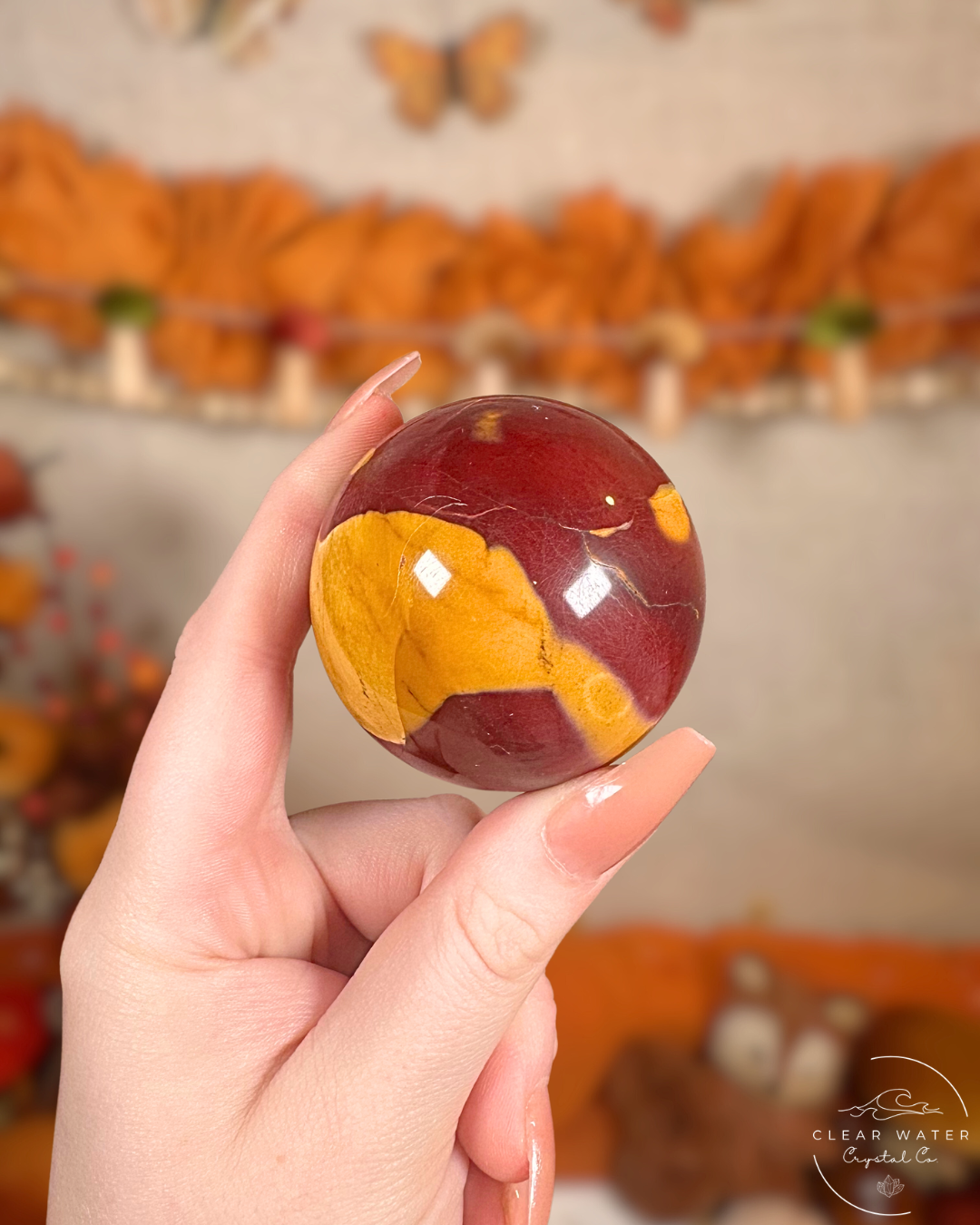 Mookaite Sphere- Autumn Ember Orb
