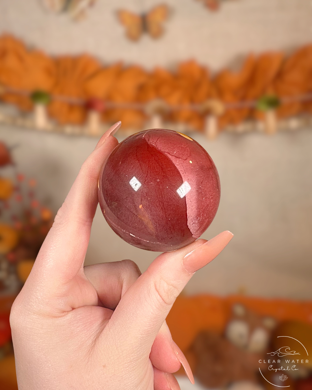 Mookaite Sphere- Autumn Ember Orb