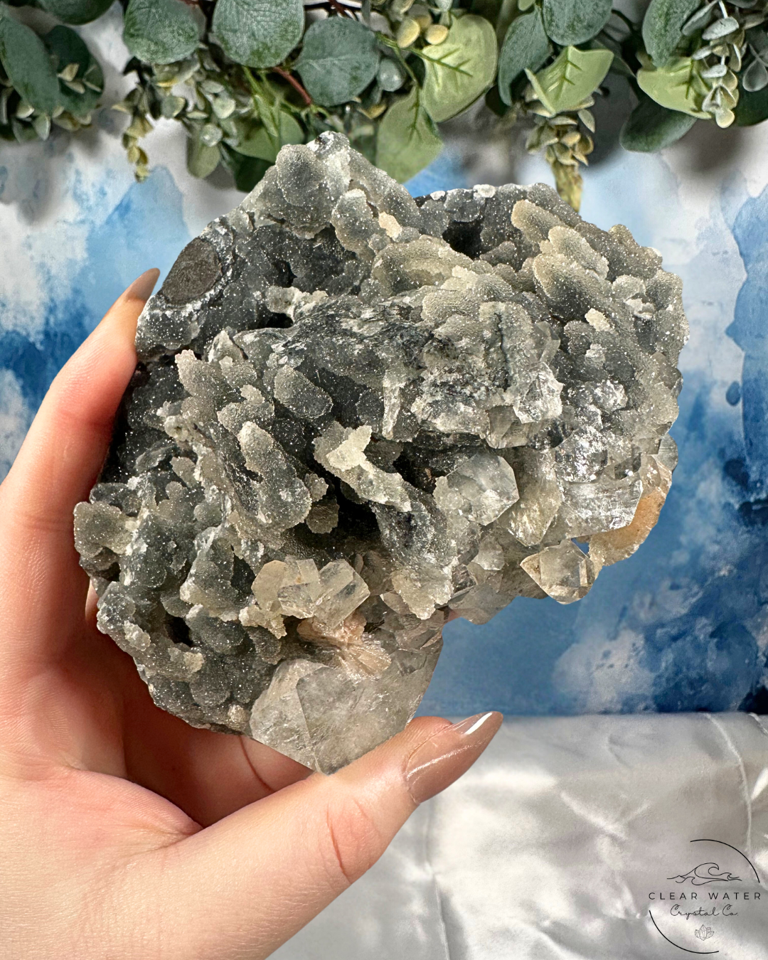Chalcedony Apophyllite Specimen: Cavernous Elegance