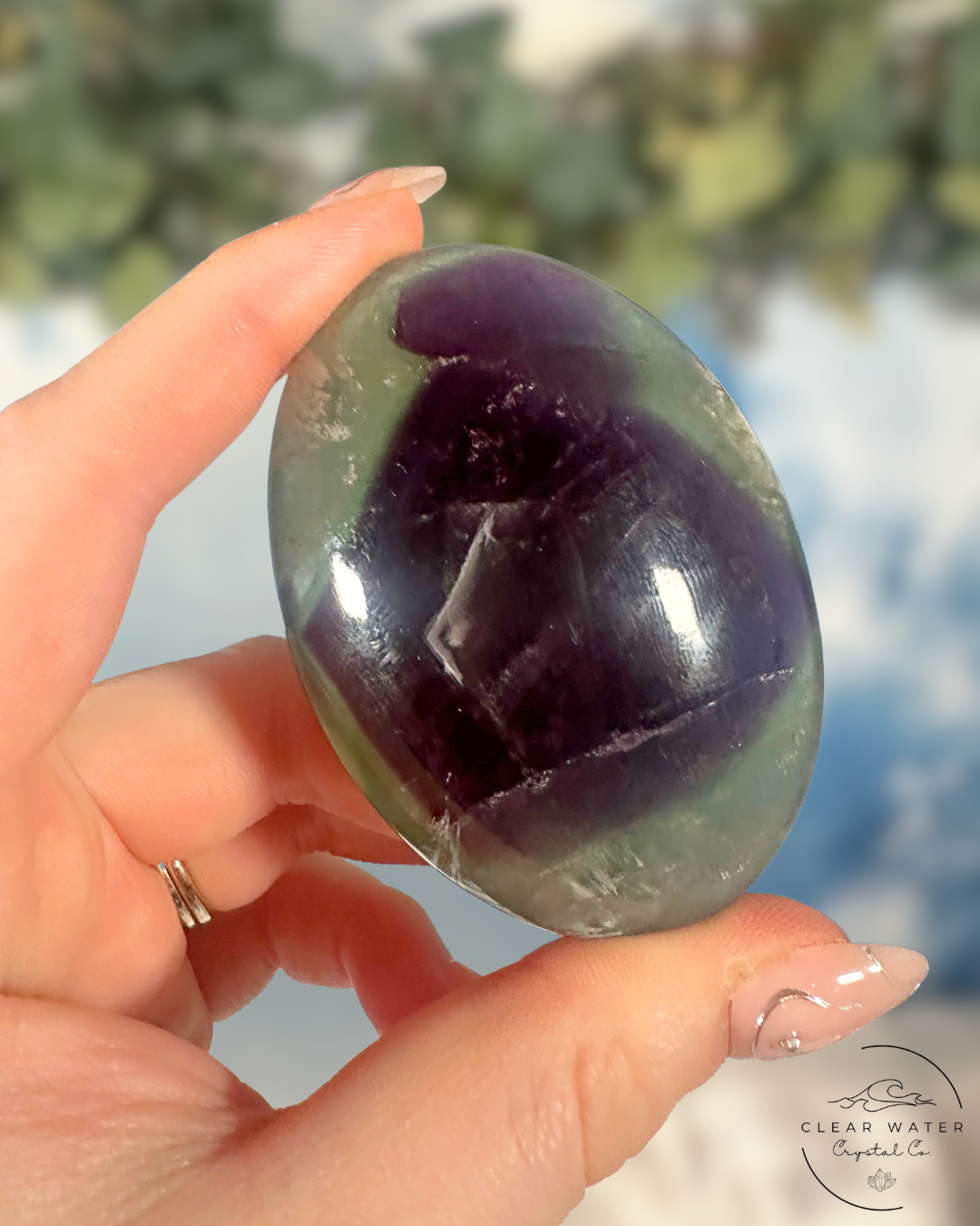 Vibrant Fluorite Palm Stone