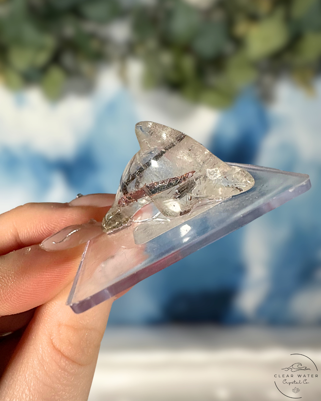 *Rare* Red Rutile in Clear Quartz Animal Carvings