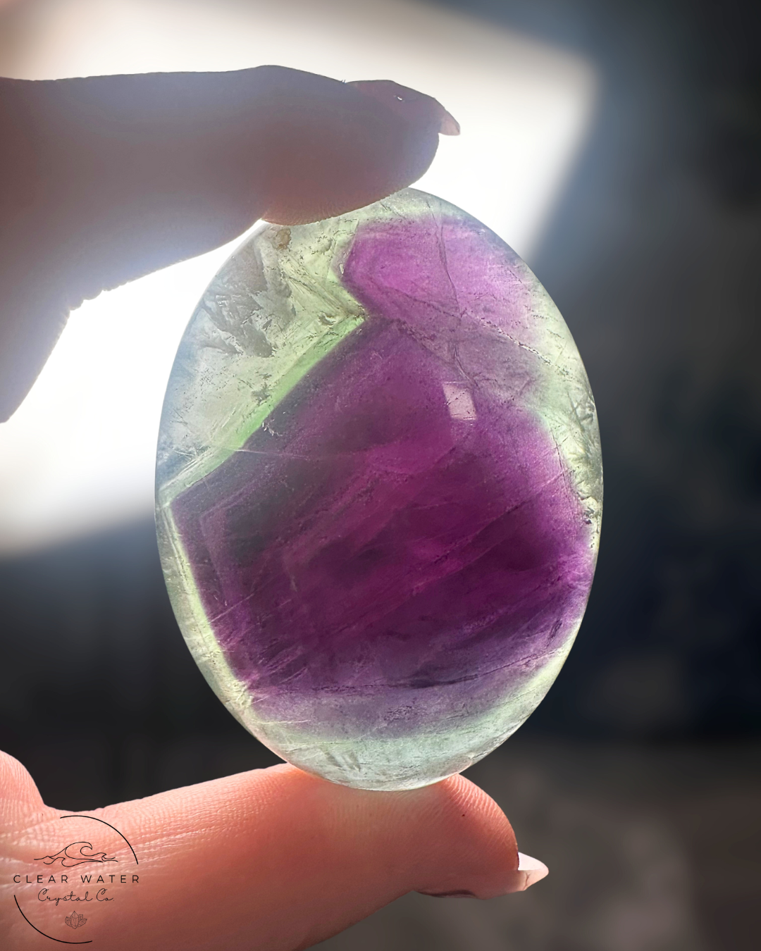 Vibrant Fluorite Palm Stone