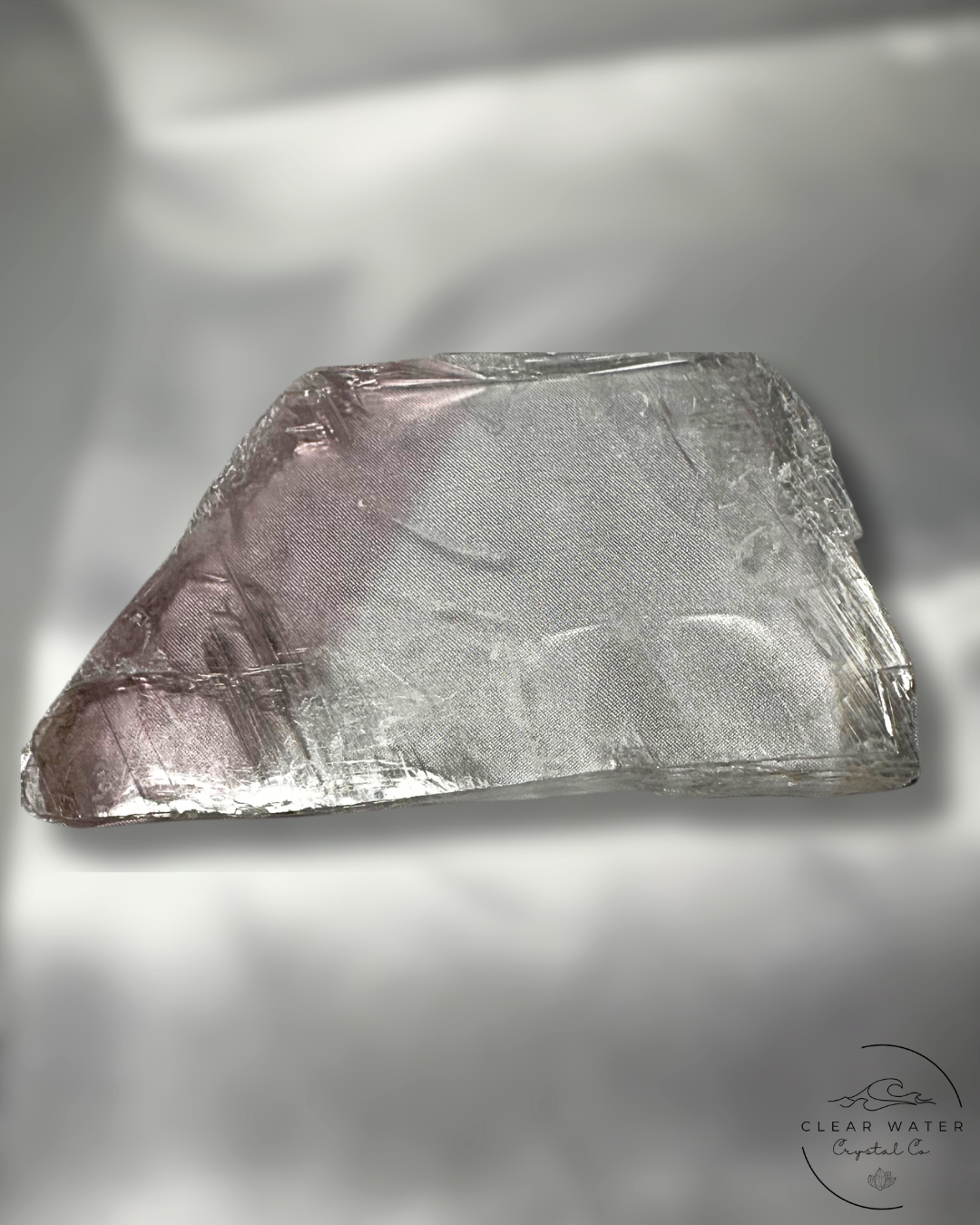 Pink Selenite Slab with Subtle Radiance