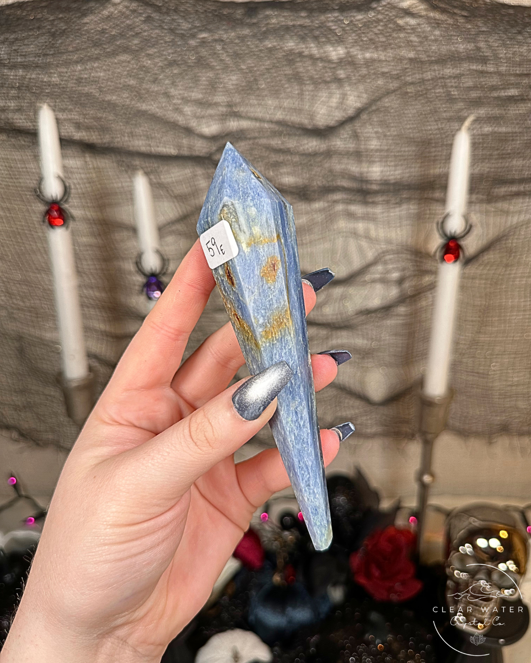 Blue Kyanite Wands on Stand