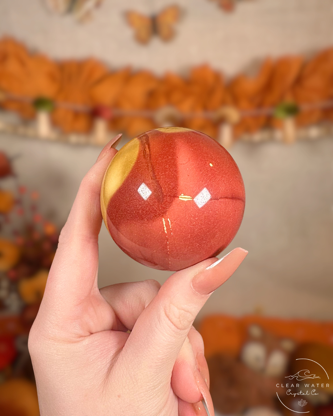 Mookaite Sphere- Autumn Ember Orb