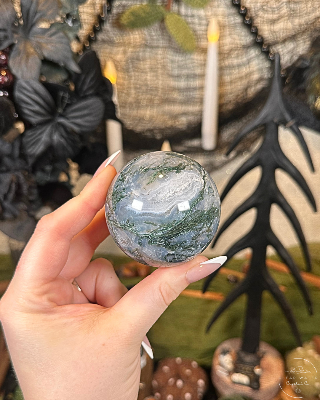 Moss Agate Sphere