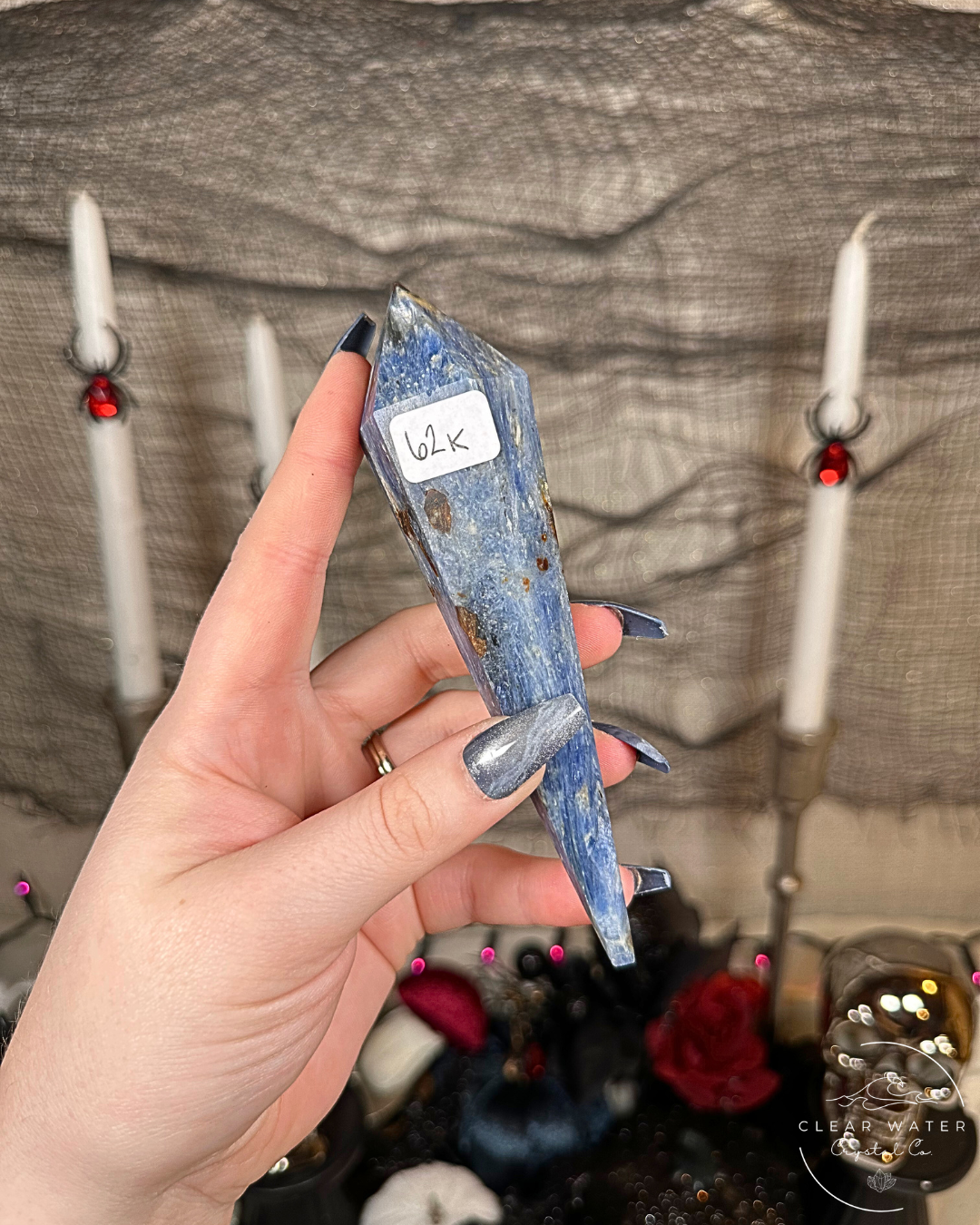 Blue Kyanite Wands on Stand
