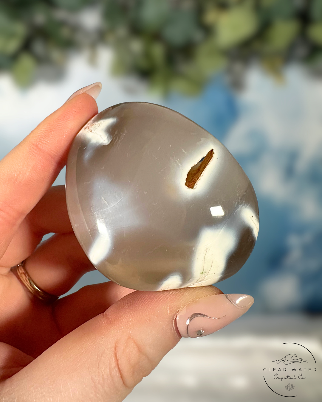 Orca Agate Palmstones