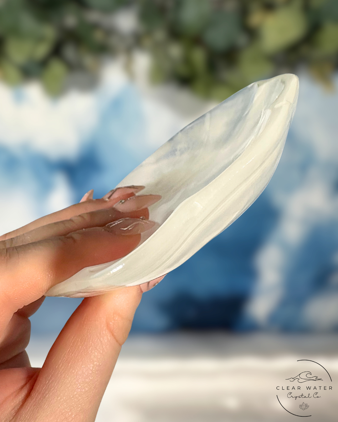 Mexican White Onyx Scalloped Dishes