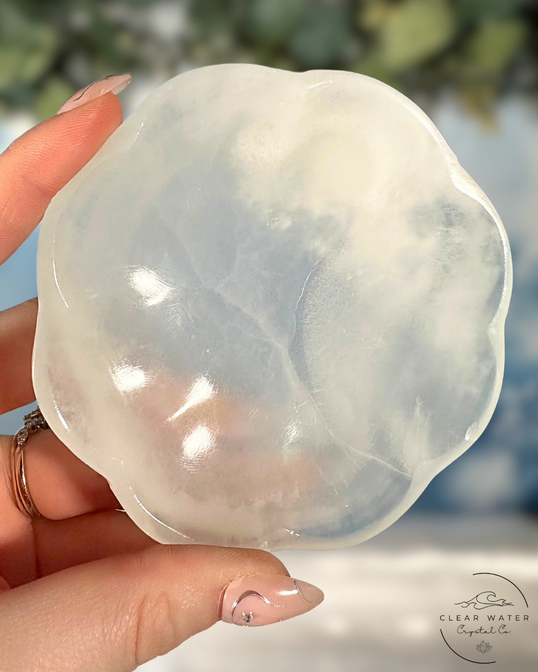 Mexican White Onyx Scalloped Dishes