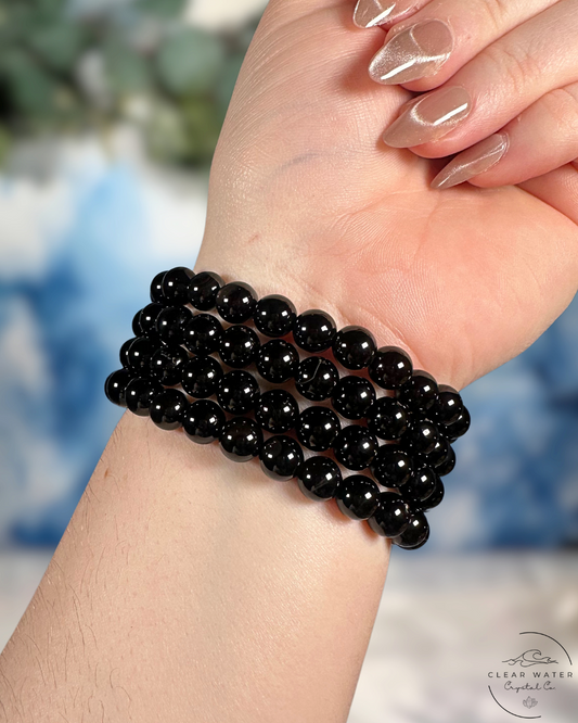 Obsidian Bracelet: Grounding Protection & Inner Reflection