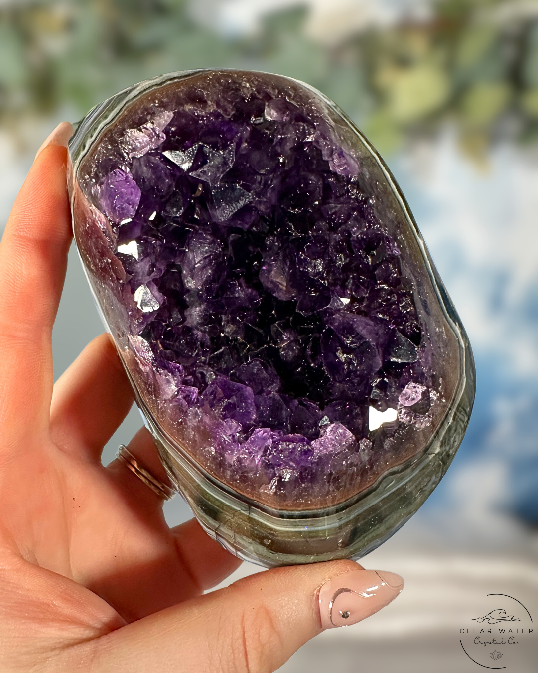 Uruguayan Amethyst on Custom Stand - Violet Abyss
